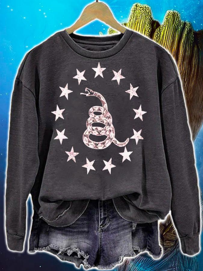 Gadsden Rattlesnake Betsy Ross Flag Ring Of Stars T-Shirt t-shirt sweatshirt