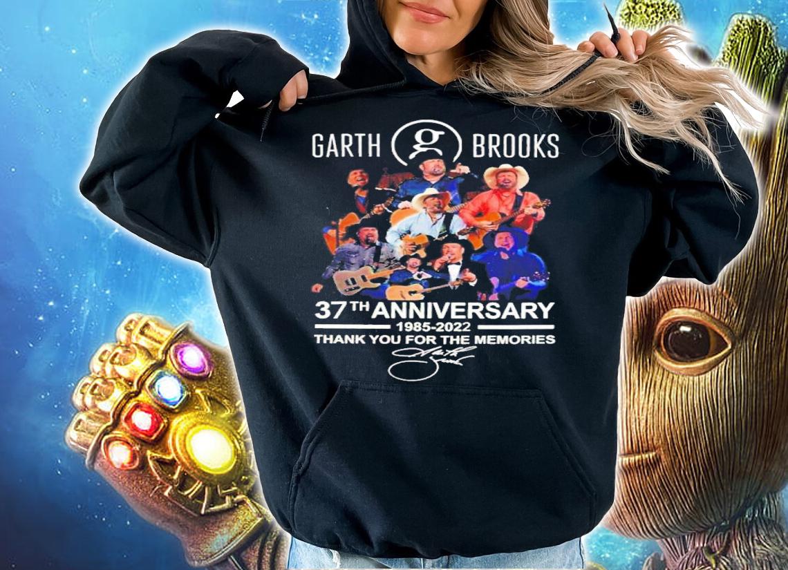Garth Brooks 37th Anniversary 1985-2022 Signatures Thank You For The Memories Shirt t-shirt hoodie