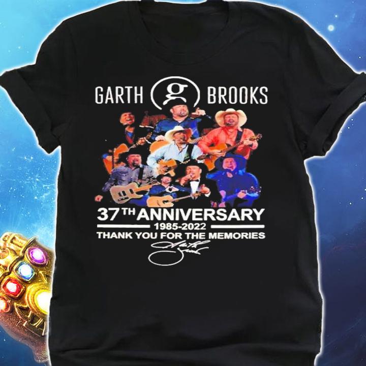 Garth Brooks 37th Anniversary 1985-2022 Signatures Thank You For The Memories Shirt t-shirt shirt