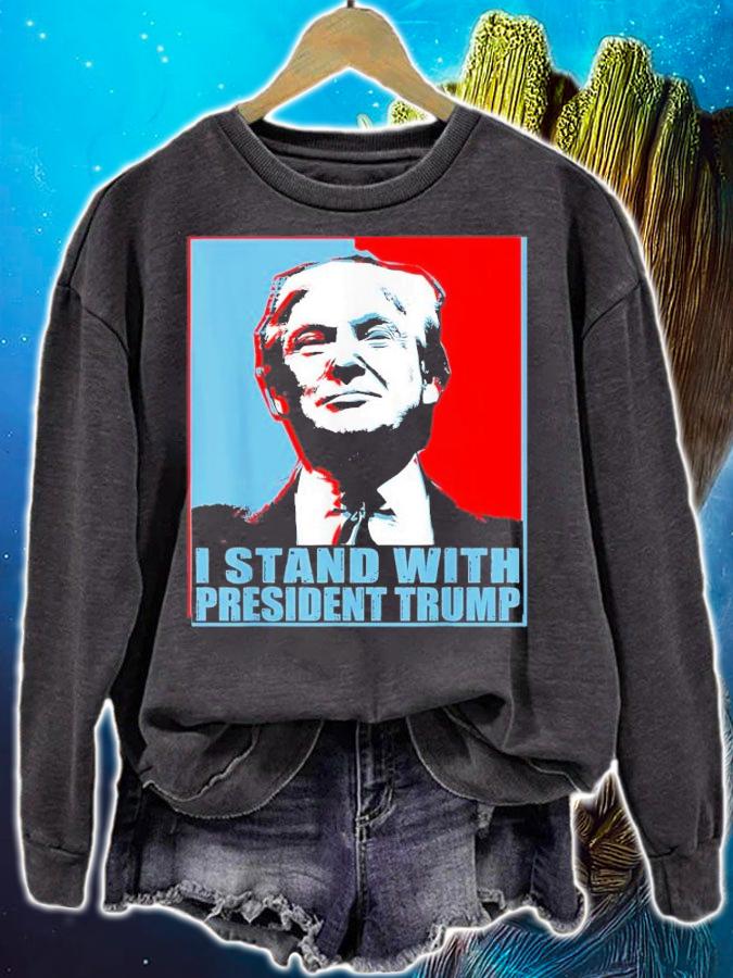 I Stand With President Trump Mar-a-lago FBI Trump Support T-Shirt t-shirt sweatshirt