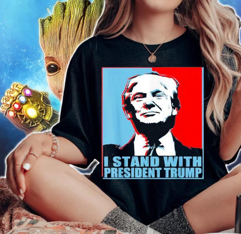 I Stand With President Trump Mar-a-lago FBI Trump Support T-Shirt t-shirt woman shirt