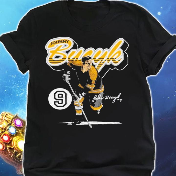 Johnny Bucyk Boston Retro Script Hockey Signatures Shirt t-shirt shirt