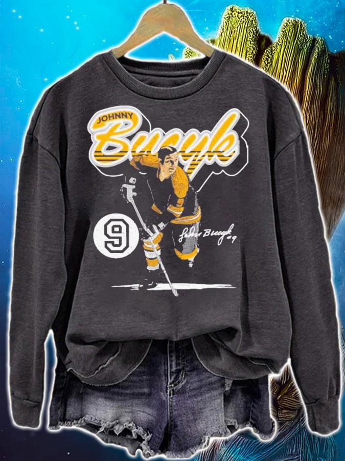 Johnny Bucyk Boston Retro Script Hockey Signatures Shirt t-shirt sweatshirt