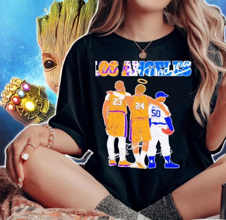 Los Angeles Lebron James Kobe Bryant And Mookie Betts Signatures Shirt t-shirt woman shirt