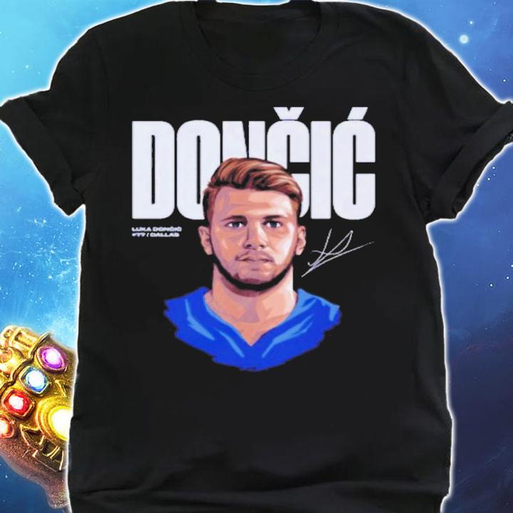 Luka Doncic Game Face Dallas Basketball Signatures Shirt t-shirt shirt