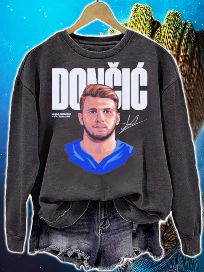 Luka Doncic Game Face Dallas Basketball Signatures Shirt t-shirt sweatshirt