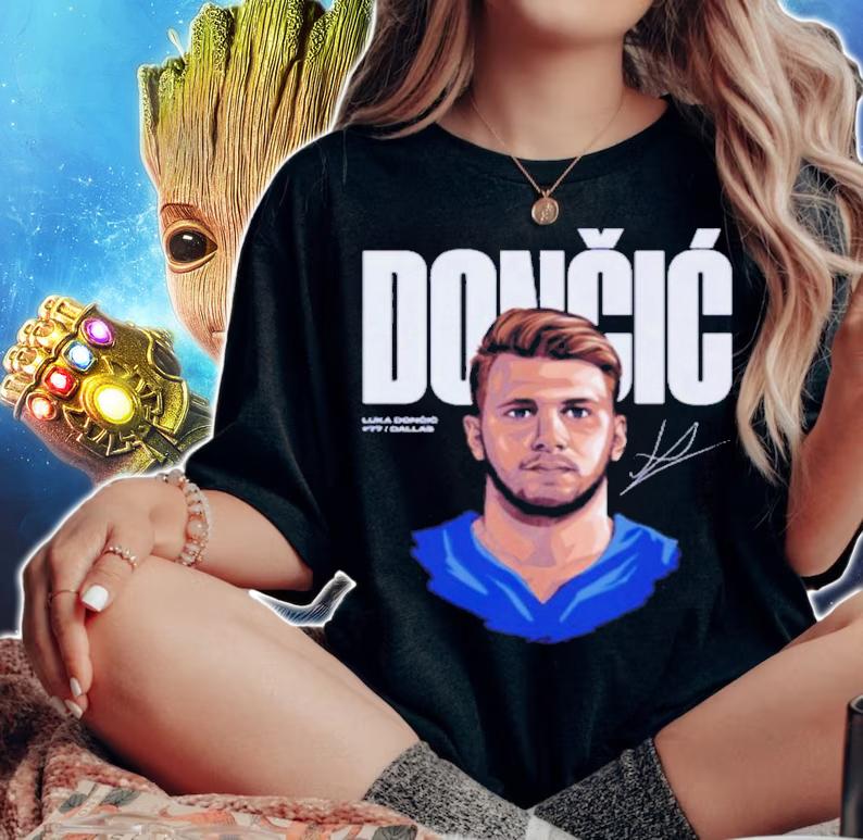 Luka Doncic Game Face Dallas Basketball Signatures Shirt t-shirt woman shirt