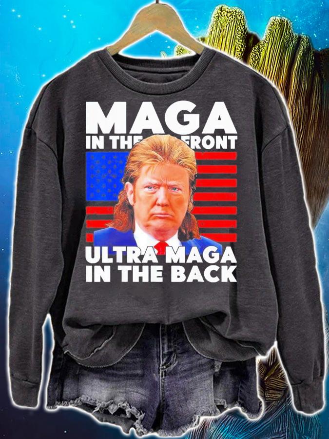 Maga In The Front Ultra-Maga In The Back Trump Meme T-Shirt t-shirt sweatshirt
