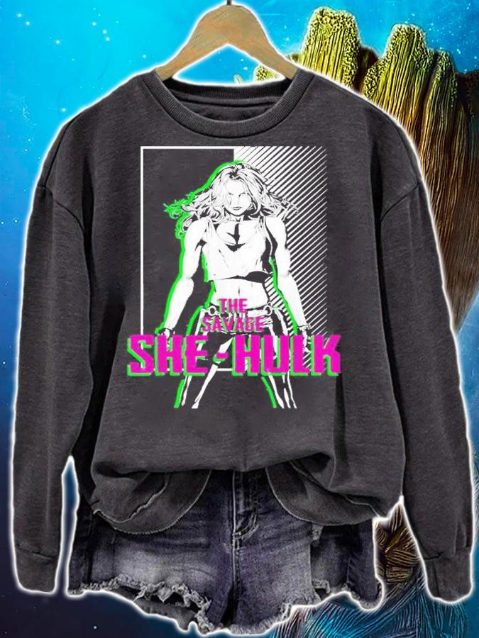 Marvel The Savage She-Hulk Color Pop Half & Half Shirt t-shirt sweatshirt