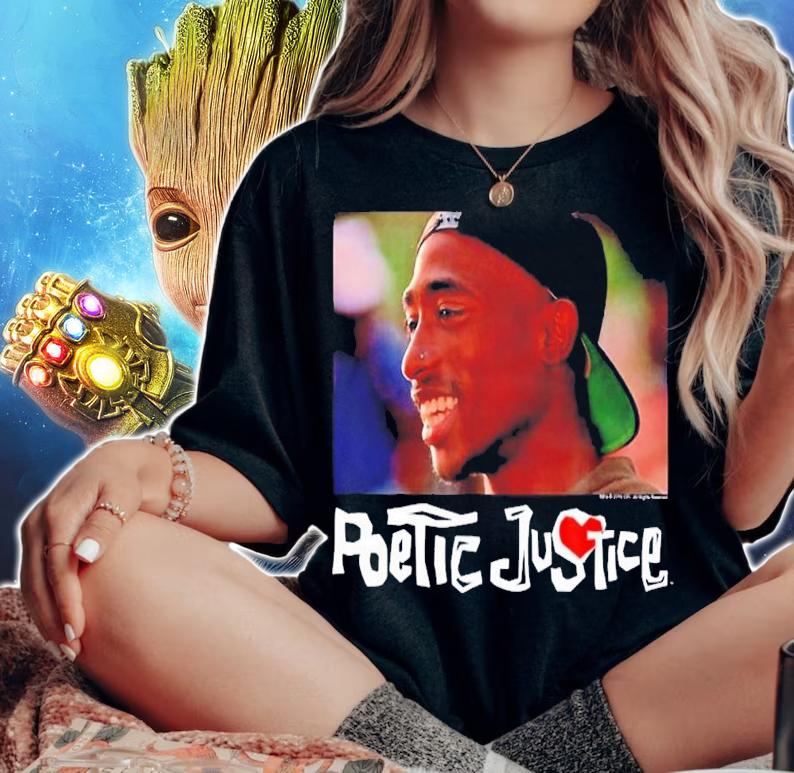 Old School Hiphop Poetic Justic 2PAC Justice T-Shirt t-shirt woman shirt