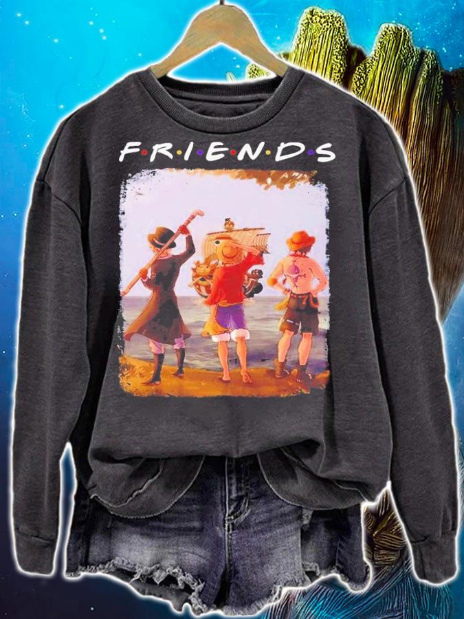 One Piece Friends Monkey D. Luffy Portgas D. Ace Sapo Shirt t-shirt sweatshirt