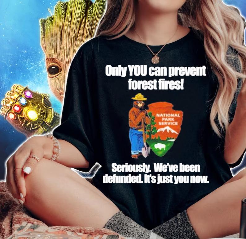 Only You Can Prevent Forest Fires Smokey Bear Defunded Only You Can Prevent Shirt t-shirt woman shirt