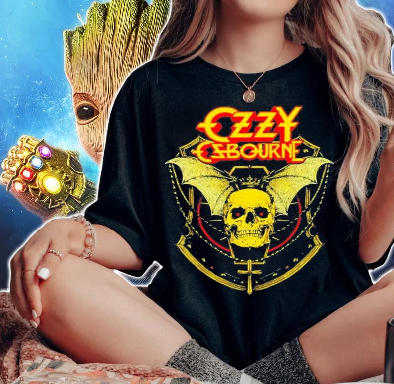 Ozzy Osbourne Ozzy Skull Wings Shirt t-shirt woman shirt
