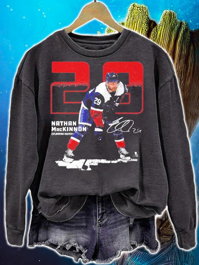 Nathan MacKinnon Colorado Outline Hockey Signatures Shirt t-shirt sweatshirt