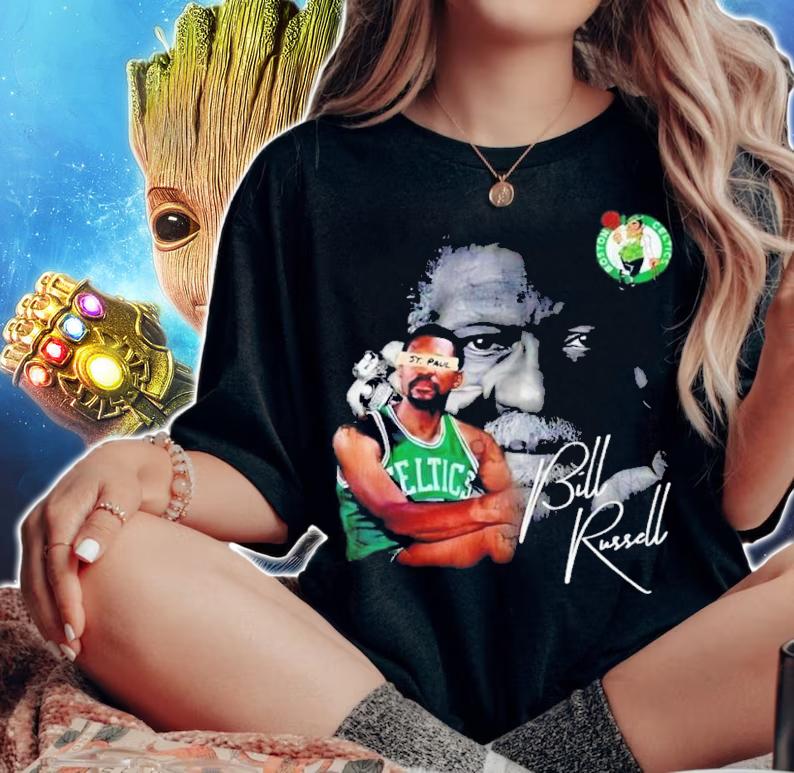 NBA Legend Bill Russell Signature RIP Shirt t-shirt woman shirt