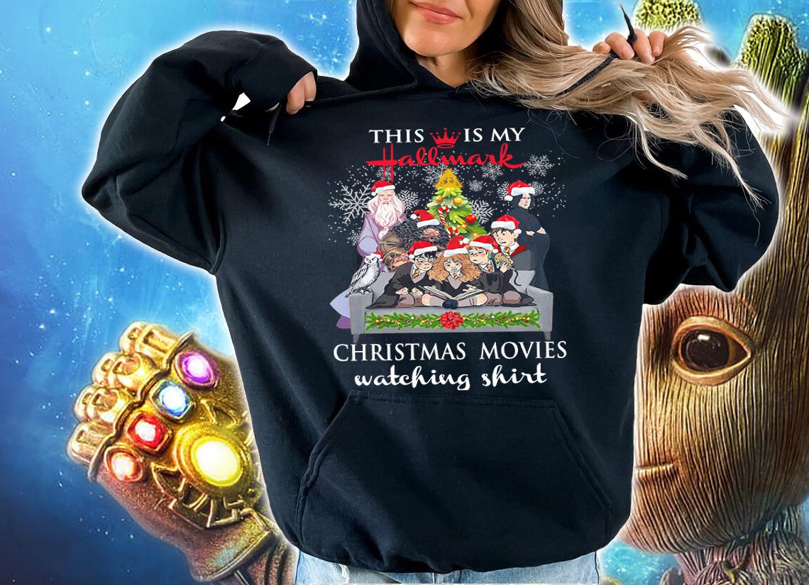Harry Potter Characters This Is My Hallmark Christmas Movies Watching Shirt t-shirt hoodie