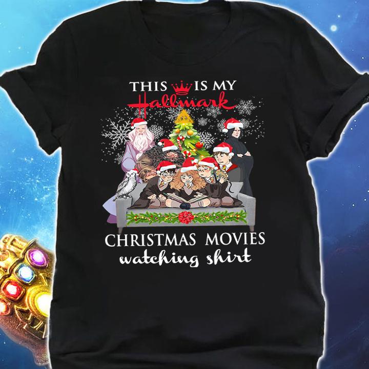 Harry Potter Characters This Is My Hallmark Christmas Movies Watching Shirt t-shirt shirt