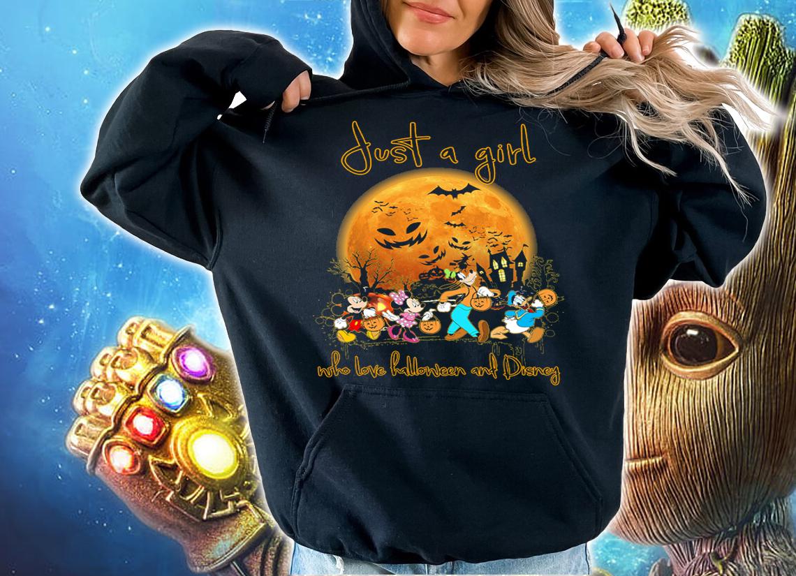 Just A Girl Who Love Halloween And Disney Characters t-shirt hoodie