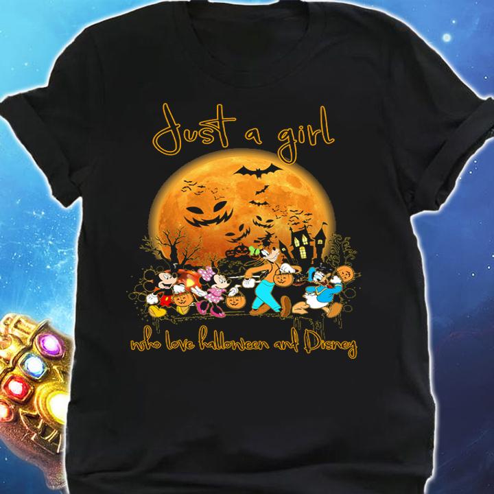 Just A Girl Who Love Halloween And Disney Characters t-shirt shirt