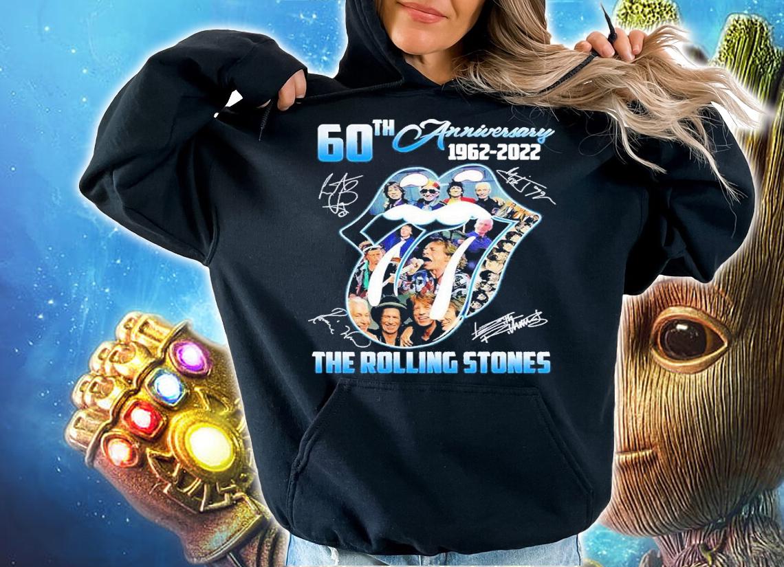 Rock N Roll The Rolling Stones 60th Anniversary 1962-2022 Signatures Shirt t-shirt hoodie