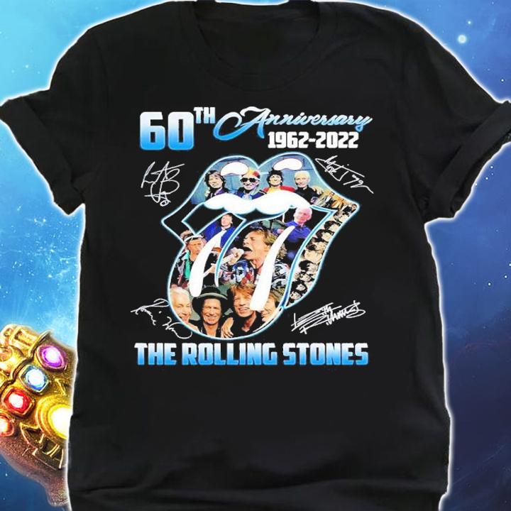 Rock N Roll The Rolling Stones 60th Anniversary 1962-2022 Signatures Shirt t-shirt shirt