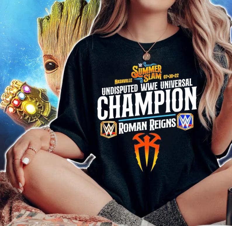 Roman Reigns SummerSlam 2022 Undisputed WWE Universal Champion T-Shirt t-shirt woman shirt