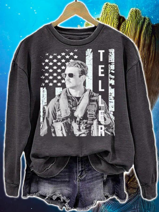 Rooster Miles Teller USA Flag Retro Top Gun Movie 2022 Shirt t-shirt sweatshirt