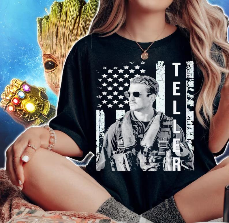Rooster Miles Teller USA Flag Retro Top Gun Movie 2022 Shirt t-shirt woman shirt