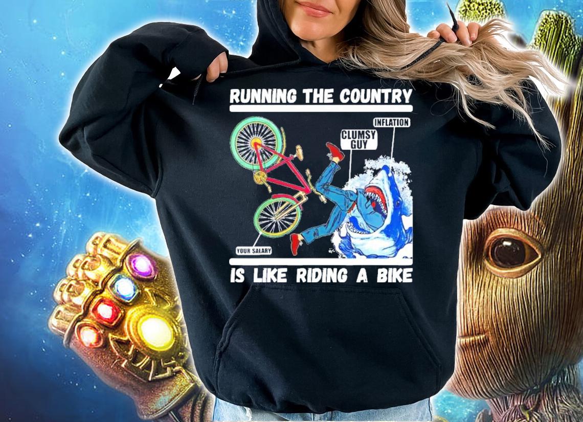 Running The Country Is Like Riding Joe Biden Falling T-Shirt t-shirt hoodie