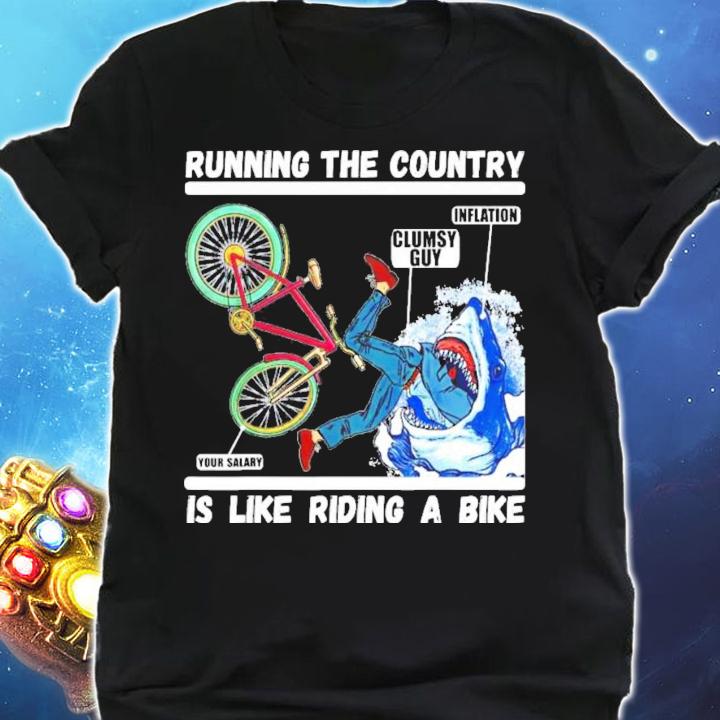 Running The Country Is Like Riding Joe Biden Falling T-Shirt t-shirt shirt