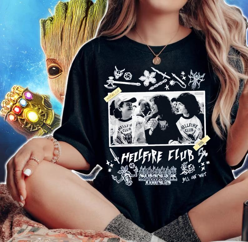 Stranger Things 4 Hellfire Club Yearbook Group Photo shirt t-shirt woman shirt