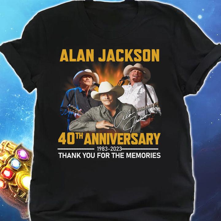 40th Anniversary Alan Jackson 1983-2023 Signature t-shirt shirt