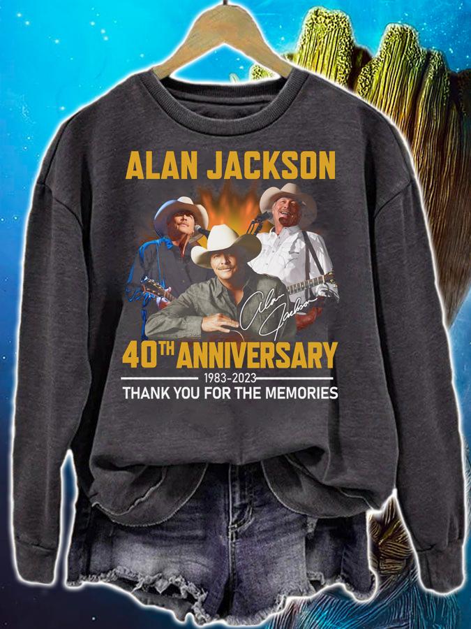 40th Anniversary Alan Jackson 1983-2023 Signature t-shirt sweatshirt