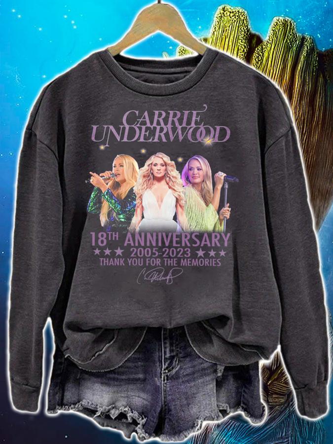 Carrie Underwood 18th Anniversary 2005-2023 Thank You For The Memories Signature t-shirt sweatshirt