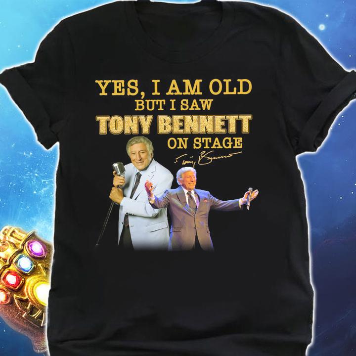 RIP Tony Bennett Yes I Am Old But I Saw Tony Bennett On Stage Signature t-shirt shirt