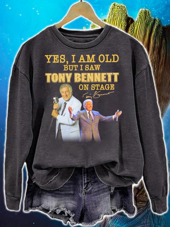 RIP Tony Bennett Yes I Am Old But I Saw Tony Bennett On Stage Signature t-shirt sweatshirt