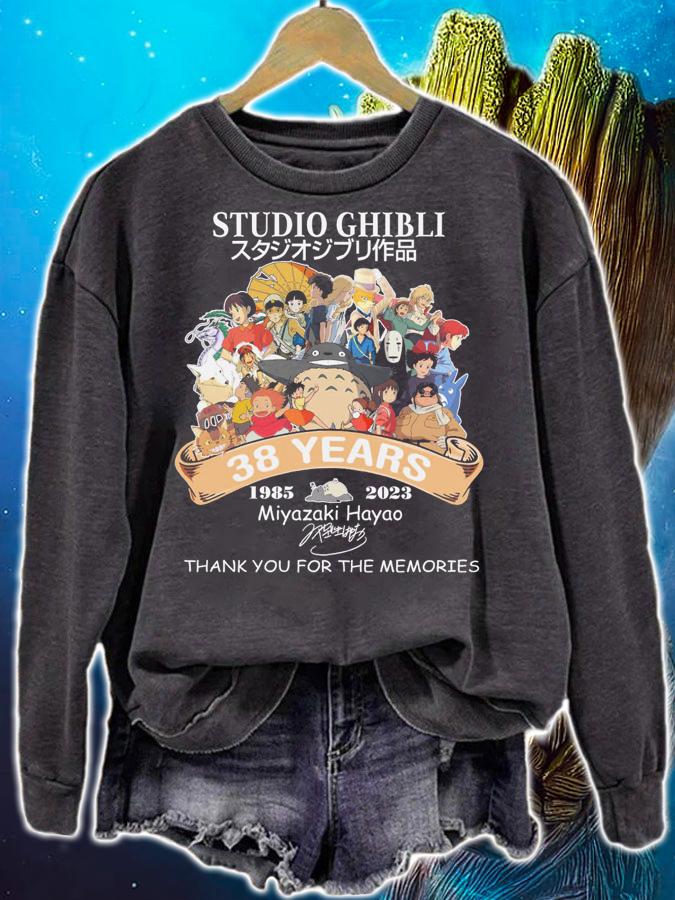 Studio Ghibli 38 Years 1985-2023 thank you for the memories signature t-shirt sweatshirt