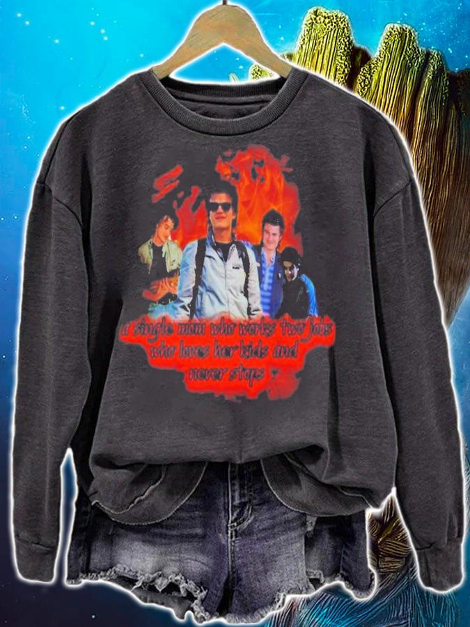 Steveharrington Strangerthings4 Steve A Single Mom Who Works Two Jobs T-Shirt t-shirt sweatshirt