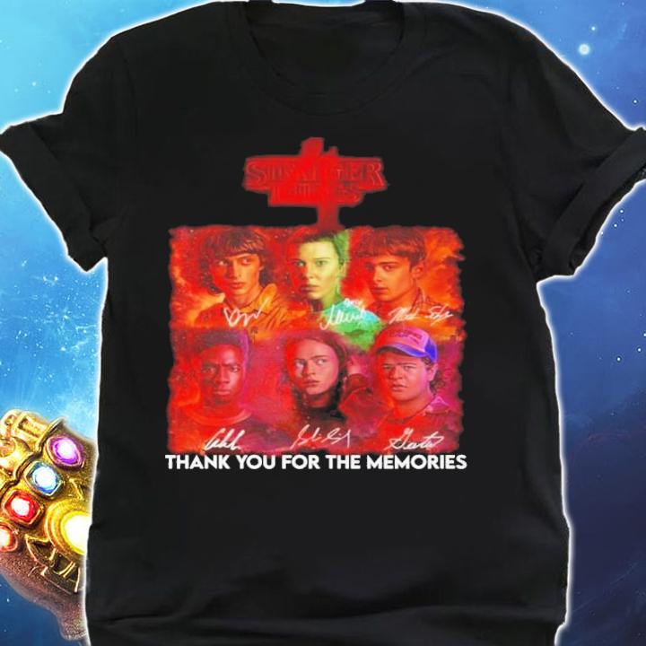 Stranger Things Season 4 Signatures Thank You For The Memories Shirt t-shirt shirt