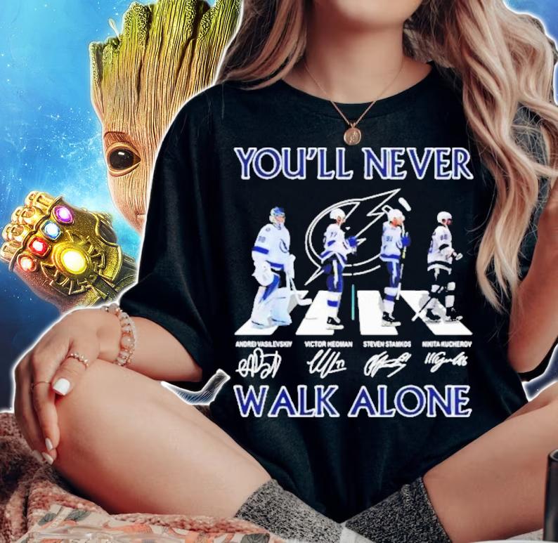 Tampa Bay Lightning Youll Never Walk Alone Abbey Road Signatures Shirt t-shirt woman shirt