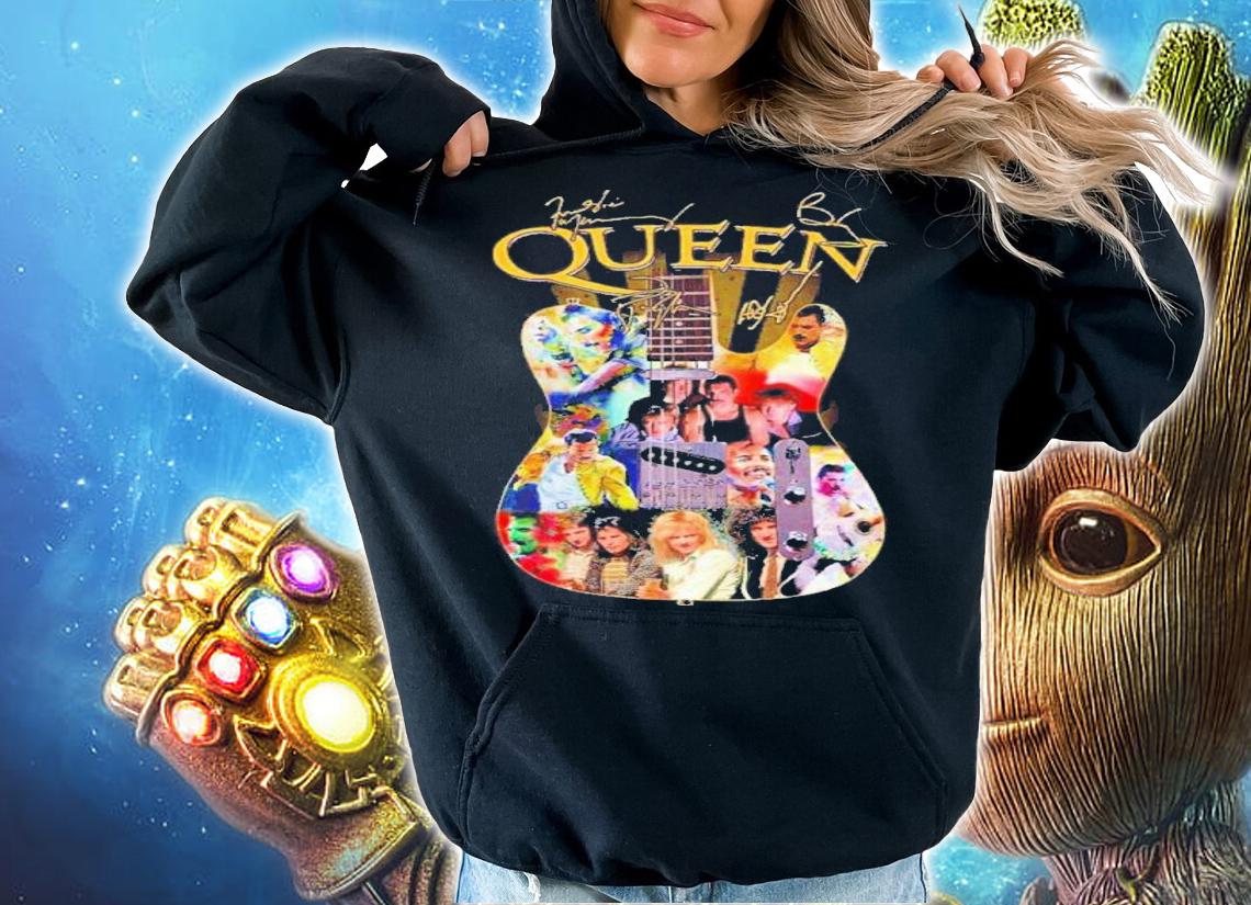 The Queen Band Members Guitar Signatures Shirt t-shirt hoodie