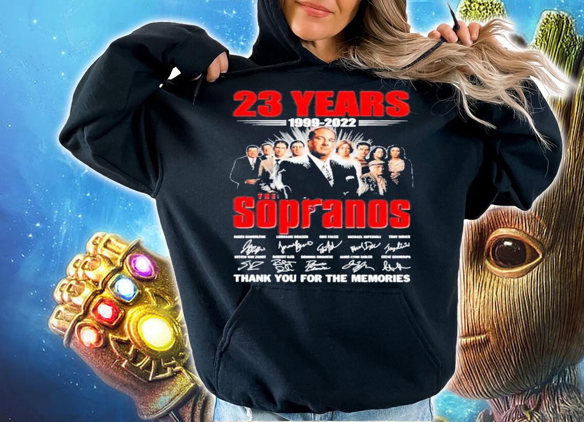 The Sopranos 23 Years 1999-2022 Signatures Thank You For The Memories Shirt t-shirt hoodie