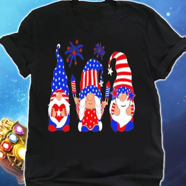 Three Patriotic American Gnomes 4th Of July Gnomie Independence Day Shirt t-shirt shirt