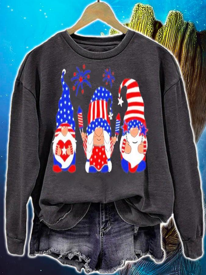 Three Patriotic American Gnomes 4th Of July Gnomie Independence Day Shirt t-shirt sweatshirt