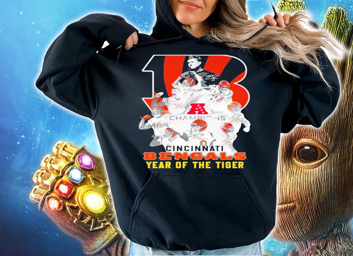 2021 Champions Cincinnati Bengals Year Of The Tiger Signatures Shirt t-shirt hoodie