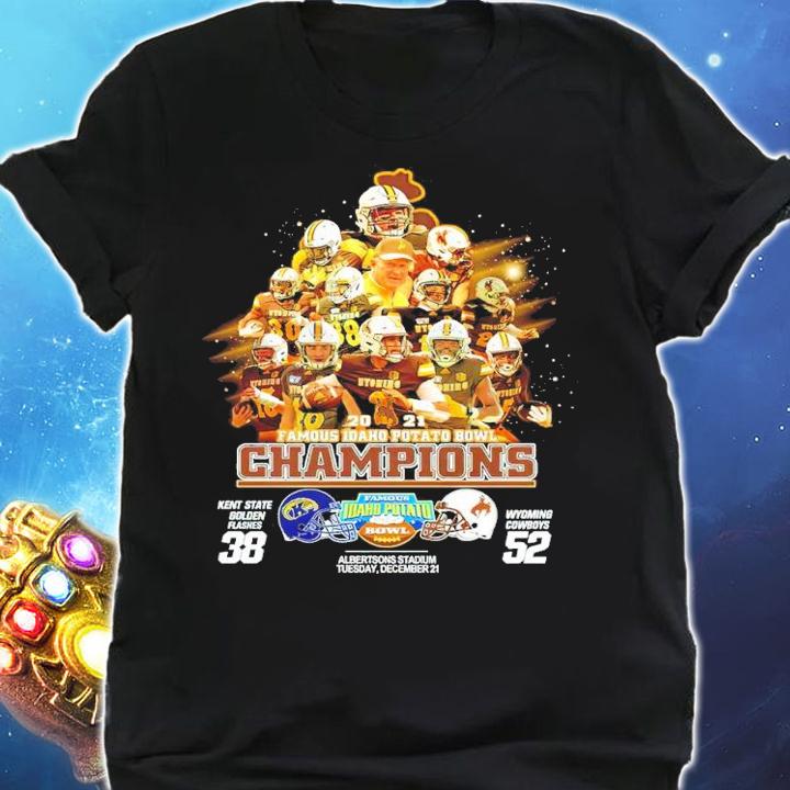 2021 Famous Idaho Potato Bowl Kent State Golden Flashes 38 Vs Wyoming Cowboys 52 Shirt t-shirt shirt