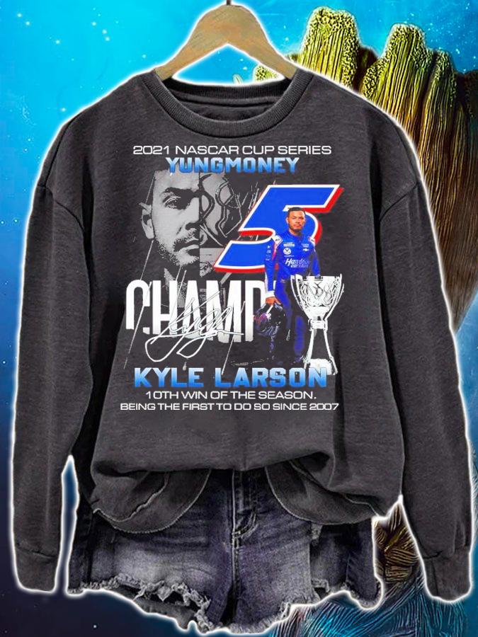 2021 Nascar Cup Series Yung Money Kyle Larson 10th Win Of The Season Shirt t-shirt sweatshirt