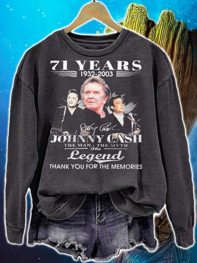 71 years 1932-2003 Johnny Cash the man the myth the legend thank you for the memories shirt t-shirt sweatshirt