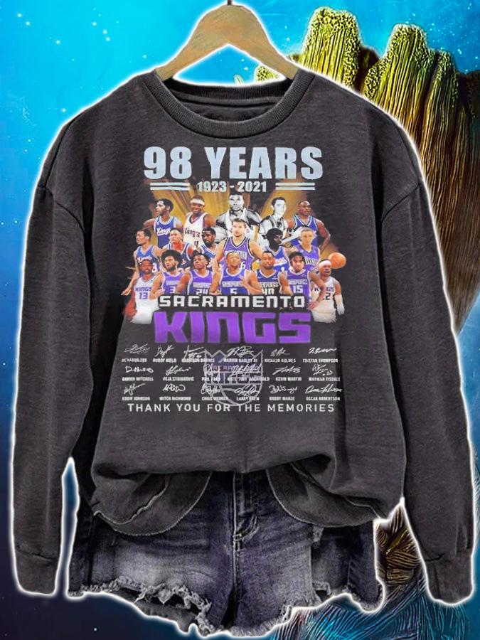 98 Years 1923-2021 Sacramento Kings Signatures Thank You For The Memories Shirt t-shirt sweatshirt