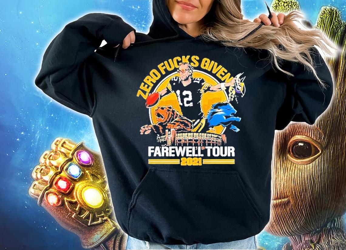 Aaron Rodgers Zero Fucks Given Farewell Tour 2021 Green Bay Packers T-shirt t-shirt hoodie